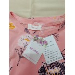 mrcmuu Women's Floral Print Tops Short-Sleeved Tee Shirt Blouse Top Pink