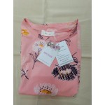 mrcmuu Women's Floral Print Tops Short-Sleeved Tee Shirt Blouse Top Pink