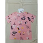 mrcmuu Women's Floral Print Tops Short-Sleeved Tee Shirt Blouse Top Pink