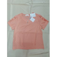 msmrrml Women's Elegant Polka Dots Print Short-Sleeved Blouse Top