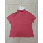 wxglndab Women's Short-Sleeve Blouse Plain Shirts with Pockets Pink