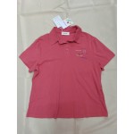 wxglndab Women's Short-Sleeve Blouse Plain Shirts with Pockets Pink
