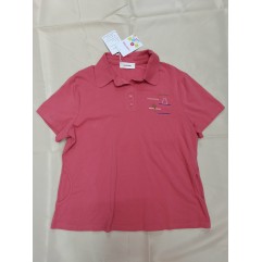wxglndab Women's Short-Sleeve Blouse Plain Shirts with Pockets Pink