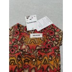 SMLNKOFN Women's Short Sleeve Collared Blouse Button Down Graphic Print Blouse Shirts Top