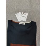 GTEUKTG Women's Summer T Shirts Short-Sleeved Tops Color Block Side Split Blouse