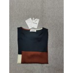 GTEUKTG Women's Summer T Shirts Short-Sleeved Tops Color Block Side Split Blouse