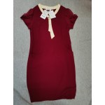 HGCCGDU Women's Dresses Casual Tunic Dresses V Neck Solid Short Sleeve Dress with Pockets