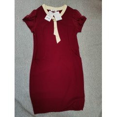 HGCCGDU Women's Dresses Casual Tunic Dresses V Neck Solid Short Sleeve Dress with Pockets