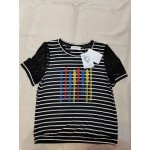 LULOLMY Women's Short Sleeve Striped Tee Shirt Tops Casual Loose Fit Blouses