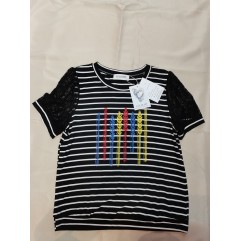LULOLMY Women's Short Sleeve Striped Tee Shirt Tops Casual Loose Fit Blouses