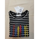 LULOLMY Women's Short Sleeve Striped Tee Shirt Tops Casual Loose Fit Blouses