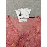 Amtdh Women Dresses Casual Short Sleeves Floral Print Button Down V Neck Summer Dress