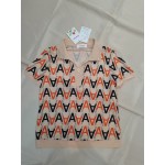 Efsteb Women Short Sleeve Shirts Collared Letter Print Blouse