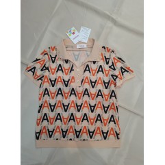 Efsteb Women Short Sleeve Shirts Collared Letter Print Blouse