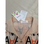 Efsteb Women Short Sleeve Shirts Collared Letter Print Blouse