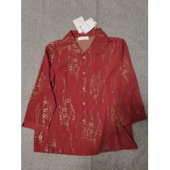 Ssuyeuri Women's Casual Tops Long Sleeve T Shirt Floral Print  Blouses Red