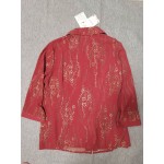 Ssuyeuri Women's Casual Tops Long Sleeve T Shirt Floral Print  Blouses Red