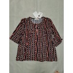MDNZCTH Women's Shirts Dressy Casual Long SleeveTee Tops Polka Dots Printed Round Neck Pullover T Shirts Blouse