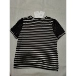 Tiljvks Women's Short Sleeve Striped T-Shirt Tee Shirt Tops Slim Fit Blouses