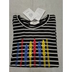 Tiljvks Women's Short Sleeve Striped T-Shirt Tee Shirt Tops Slim Fit Blouses