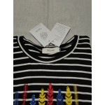 Tiljvks Women's Short Sleeve Striped T-Shirt Tee Shirt Tops Slim Fit Blouses