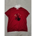 WORPBOPE Women's Casual Tops Floral Embroidery Tops Short Sleeve Blouses