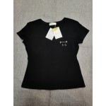 Bsmzoy Women's Tops Casual Blouses Short-Sleeved T-Shirts Black