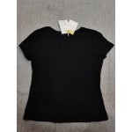 Bsmzoy Women's Tops Casual Blouses Short-Sleeved T-Shirts Black