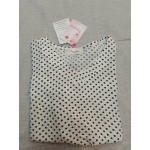 Dqueduo Women's Polka Dots Shirt Short Sleeve Tops Summer Casual Blouse
