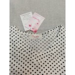 Dqueduo Women's Polka Dots Shirt Short Sleeve Tops Summer Casual Blouse