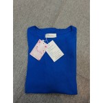 Tmullao Women's Tops Crewneck Short Sleeve Casual Blouses Plain Lightweight T Shirt Blue