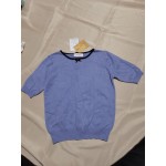 Fozruso Women's Long Sleeve Round Neck T Shirt Button Back Loose Pullover Tunic Sweater