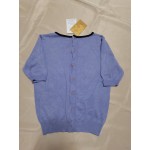 Fozruso Women's Long Sleeve Round Neck T Shirt Button Back Loose Pullover Tunic Sweater