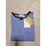 Fozruso Women's Long Sleeve Round Neck T Shirt Button Back Loose Pullover Tunic Sweater
