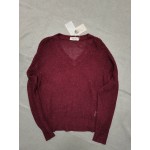 Crazypi Women's Long Sleeve V Neck T Shirt Loose Pullover Sweater
