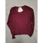 Crazypi Women's Long Sleeve V Neck T Shirt Loose Pullover Sweater