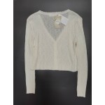 DcGZvy Women's Sweater Long Sleeve V Neck Loose Pullover Buttons Up Sweater