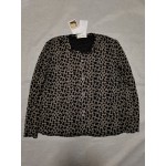 PEKIOGT Women's Grid Long Sleeve Tops V Neck Button Loose Casual Blouse Shirts Tops Black
