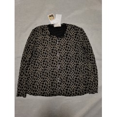 PEKIOGT Women's Grid Long Sleeve Tops V Neck Button Loose Casual Blouse Shirts Tops Black