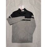 Bouanq Quarter Zip Pullover Long Sleeve Stand Collar Sweater Casual Tops
