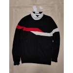 JASKFLY Women's Contrast Collar Drop Shoulder Casual Long Sleeve Pullover Sweaters Tops