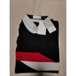 JASKFLY Women's Contrast Collar Drop Shoulder Casual Long Sleeve Pullover Sweaters Tops