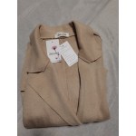 Jybuyye Women Winter Mid-Long Coat Notch Double-Breasted Lapel Jacket Outwear
