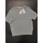 YAWUBT Women's Short Sleeve Cozy Knit Sweaters Tops