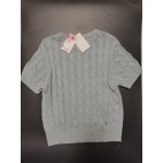 YAWUBT Women's Short Sleeve Cozy Knit Sweaters Tops