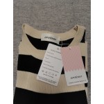 vrvtoov Women's Long Sleeve Crew Neck Striped Color Block Casual Loose Knitted Pullover Sweater Tops