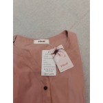 Fdksdf Women's Short Sleeve Shirt Dress V Neck Button Down Tie Waist Dress