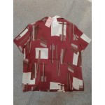 Hduncf Women's Figure Print Button Down Shirt Graphic Pattern Short Sleeve Crop Tops Casual Blouses