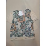 Tmnstreup Womens Tops Floral Pint Half Sleeve T Shirts Blouse
