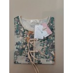 Tmnstreup Womens Tops Floral Pint Half Sleeve T Shirts Blouse